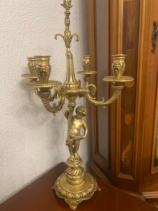 Juego de candelabros de Bronce macizo