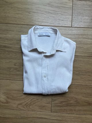 Camisa corta Bershka blanca