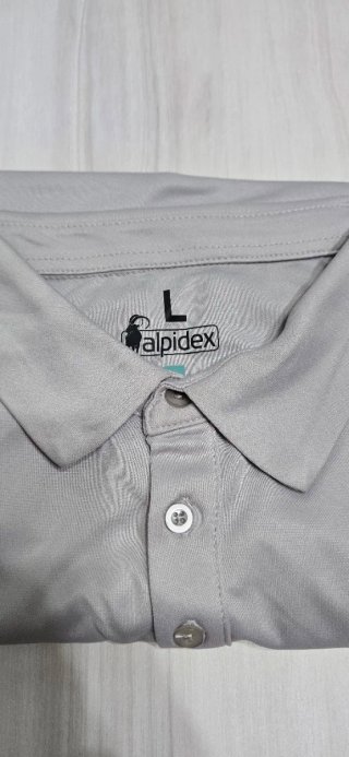 Polos transpirables Alpidex Talla L (Gris/Blanco)