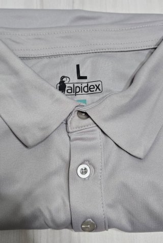 Polos transpirables Alpidex Talla L (Gris/Blanco)