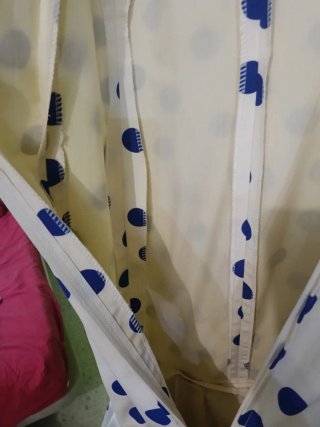 Traje Flamenca Lunares Azul y Blanco
