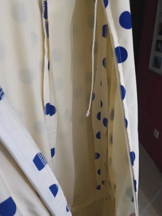 Traje Flamenca Lunares Azul y Blanco
