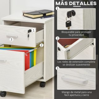Archivador móvil A4 con ruedas