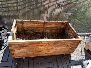 Jardinera de madera maciza 50x100