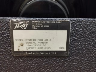 Amplificador Peavey Studio Pro 60
