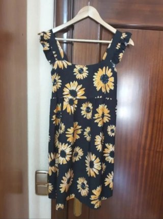 Vestido de tirantes flores, talla S/M