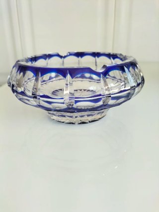 Cenicero Cristal Bohemia Azul