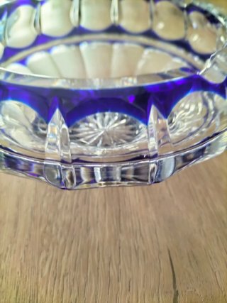 Cenicero Cristal Bohemia Azul