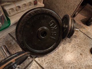 Disco de pesa musculación 15 kg