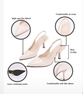 Mules Tacón Slingback Talla 38