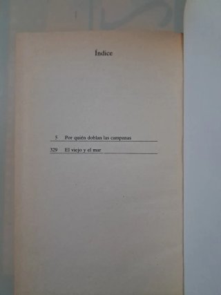 Libro Por quién doblan las campanas/El viejo y el