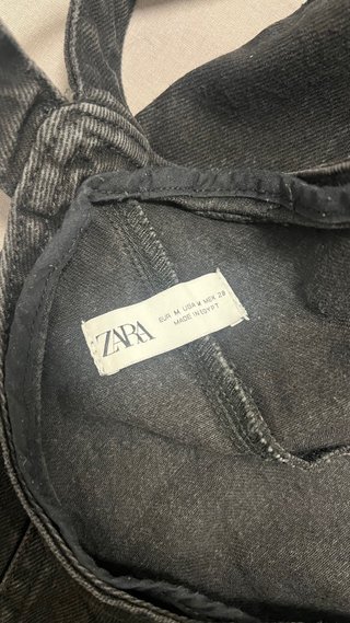 Peto vaquero Zara mini negro Talla M