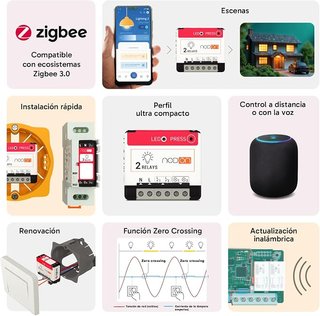 Módulo NodOn Zigbee 3.0 2 Relays