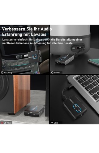 Transmisor Receptor Bluetooth 5.3 Lavales