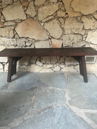 Banco de madera rústico