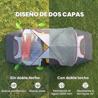 Tienda de campaña para 6 personas