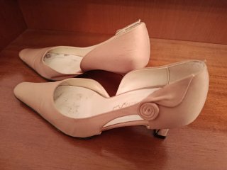 Zapatos de tacón beige/rosa