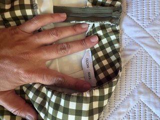 Pantalones de cuadros verdes y blancos