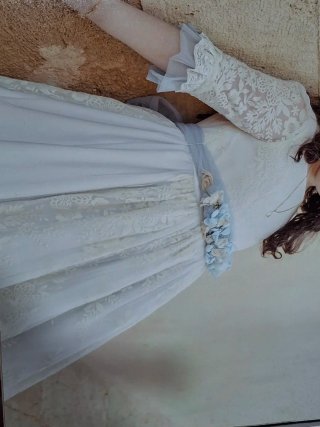 Vestido de Comunión Blanco Encaje