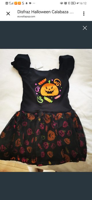 Disfraz Halloween Calabaza Bruja 1-3 años