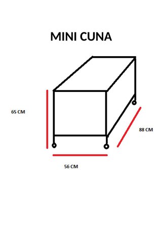 Mini Cuna Baby Clic con ruedas, colchón incluido.