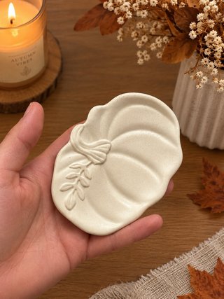 Plato decorativo calabaza hecho a mano