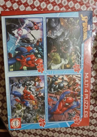 Pack 4 Puzzles Spiderman Educa 50-150 piezas