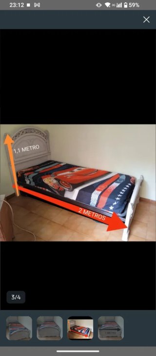 Estructura de cama de madera