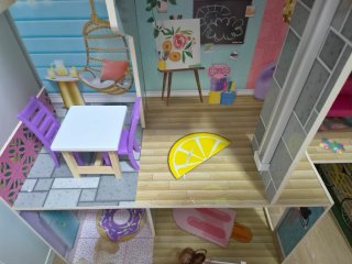 Casa de muñecas madera KidKraft, barco y caballos