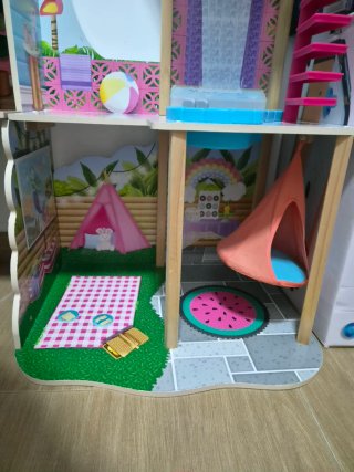 Casa de muñecas madera KidKraft, barco y caballos