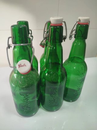 6 Vecchie Bottiglie Grolsch Verdi