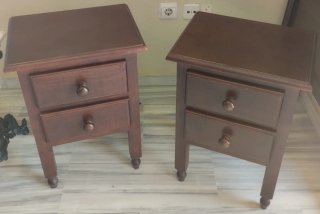Mesitas de noche de madera (2 unidades)