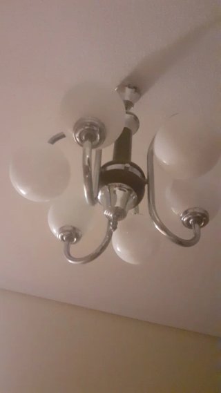 Lámpara colgante cristal y metal