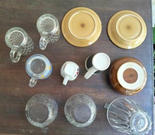 Lote Tazas y Platos Variados