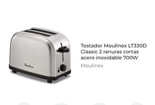 Tostadora Moulinex Acero Inoxidable