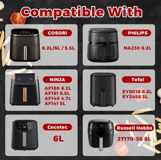 Molde Silicona Air Fryer Negro NUEVO