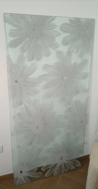 Cristal Mesa Escritorio Flores Ikea
