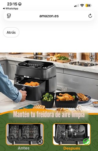 2 Moldes Silicona Air Fryer Dual 6L/3L NUEVO