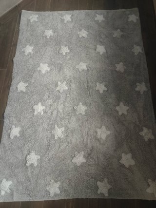 Alfombra infantil Lorena Canals estrellas gris