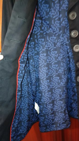 Gabardina / Chaqueta Larga Mango Azul Marino
