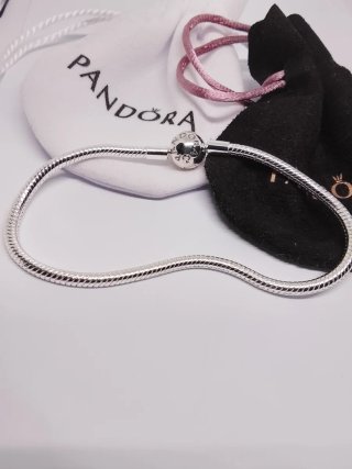 Pulsera Pandora 21cm Bolita Plata