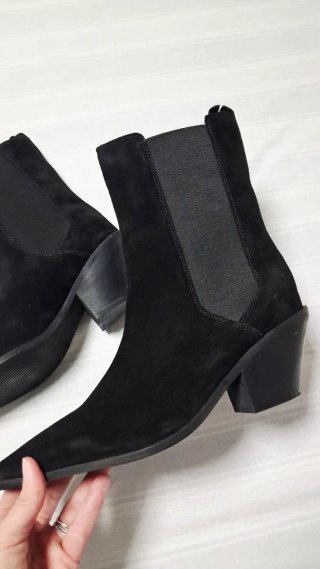 Botines cowboy Unit negros piel