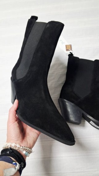 Botines cowboy Unit negros piel