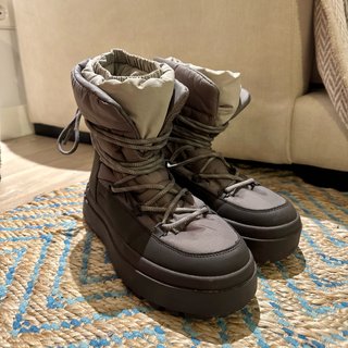 OYSHO Botas de nieve talla 40 color marrón/taupe