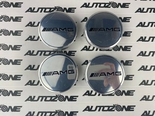 Emblema Mercedes Benz AMG gris 75 mm para llantas