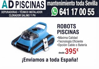 Robot Limpiafondos piscinas eléctrico o batería