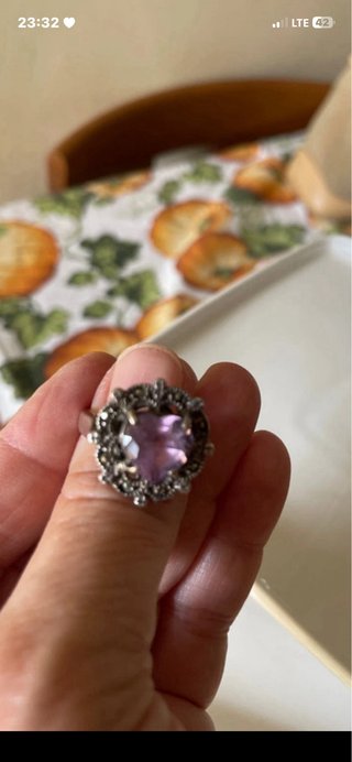 Anello Argento con Pietra Ametista