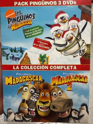 Pack 3 DVDs Los Pingüinos de Madagascar