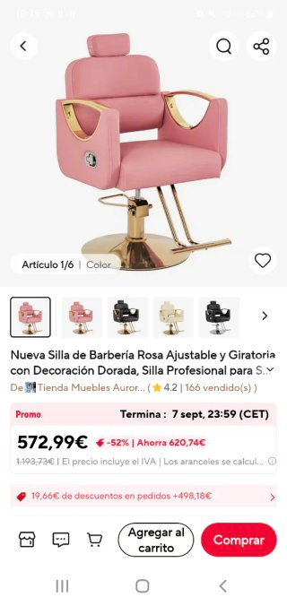 Sillón de peluquería