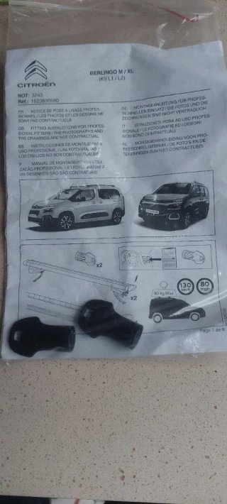 Barras de techo Citroën Berlingo K9 Originales